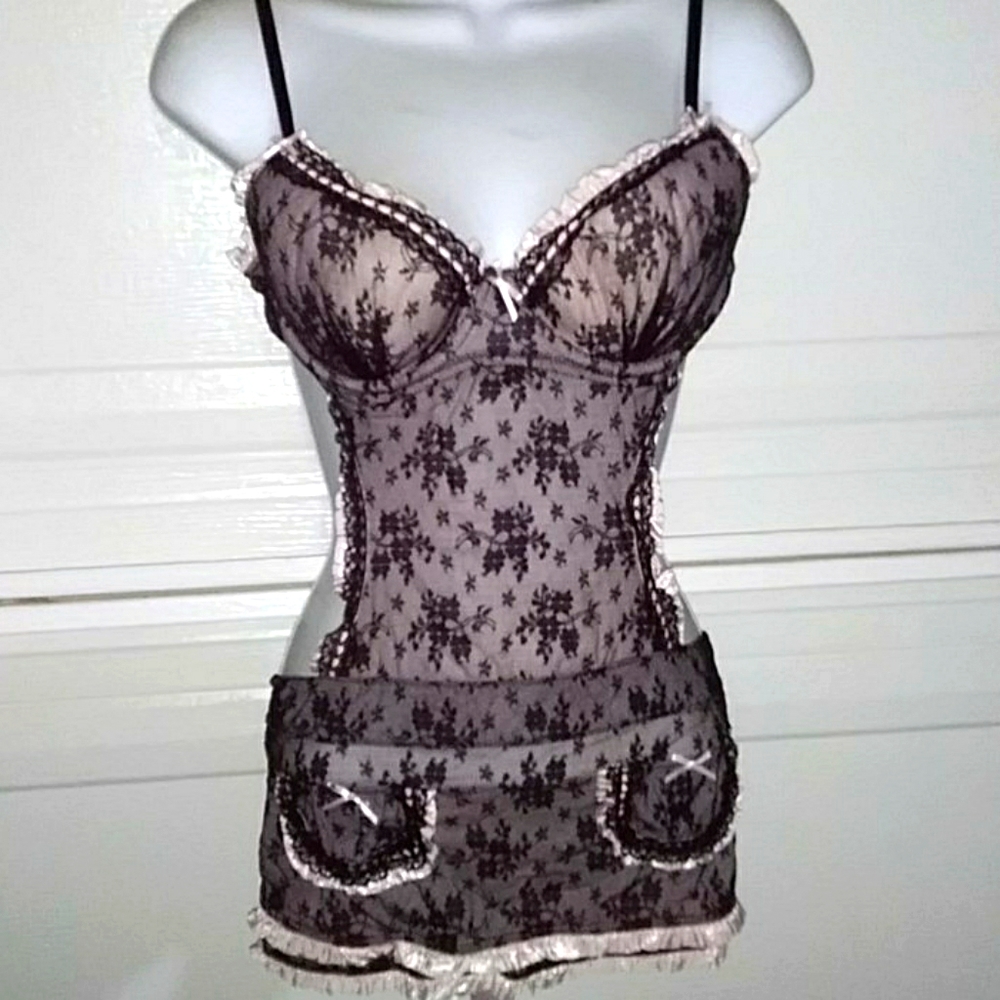Victoria's Secret Size 36C chemise Baby Doll outfit sexy fantasy costume
